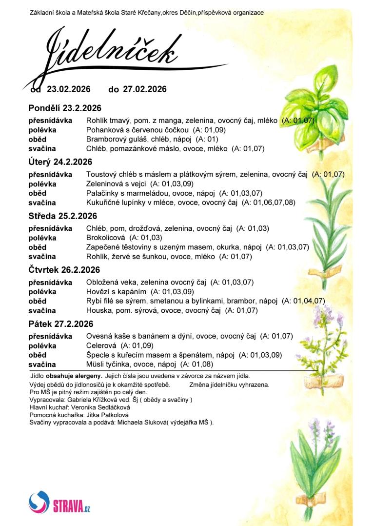 Jídelní lístek